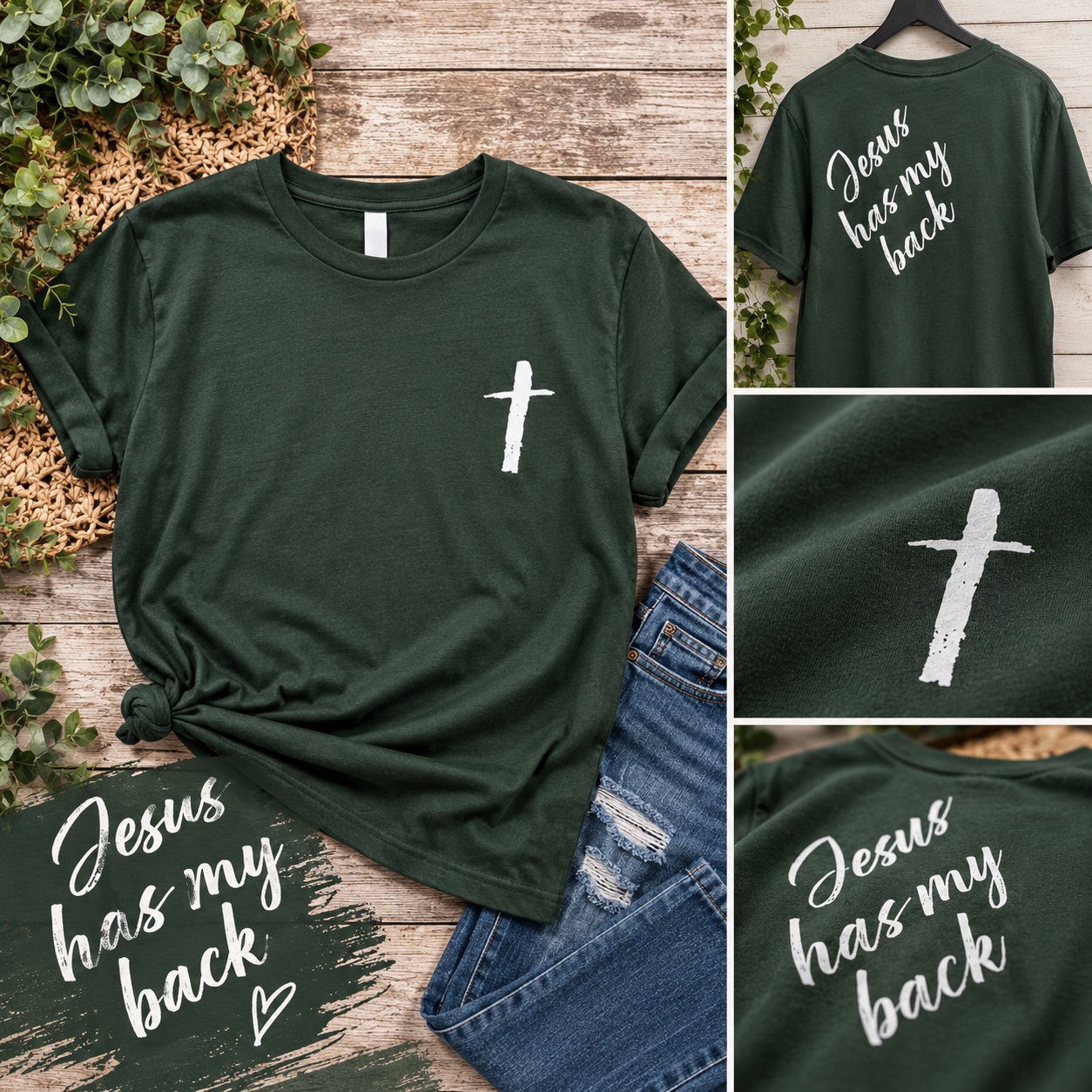 Jesus has my back custom shirt