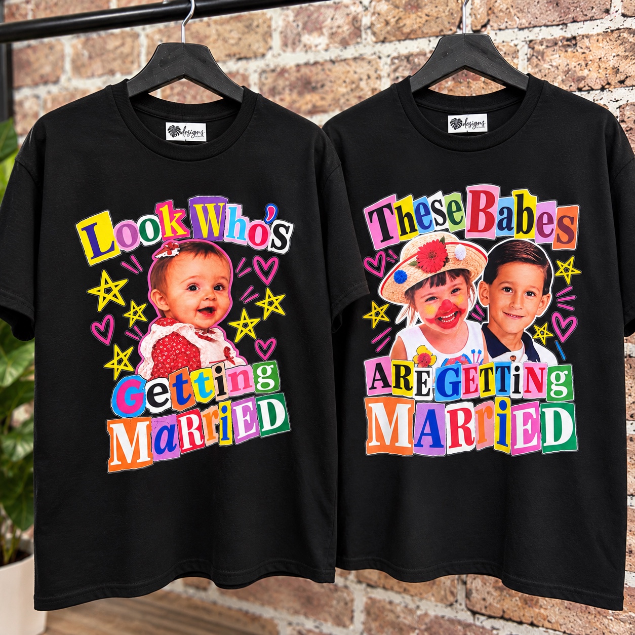 Custom getting married family shirts