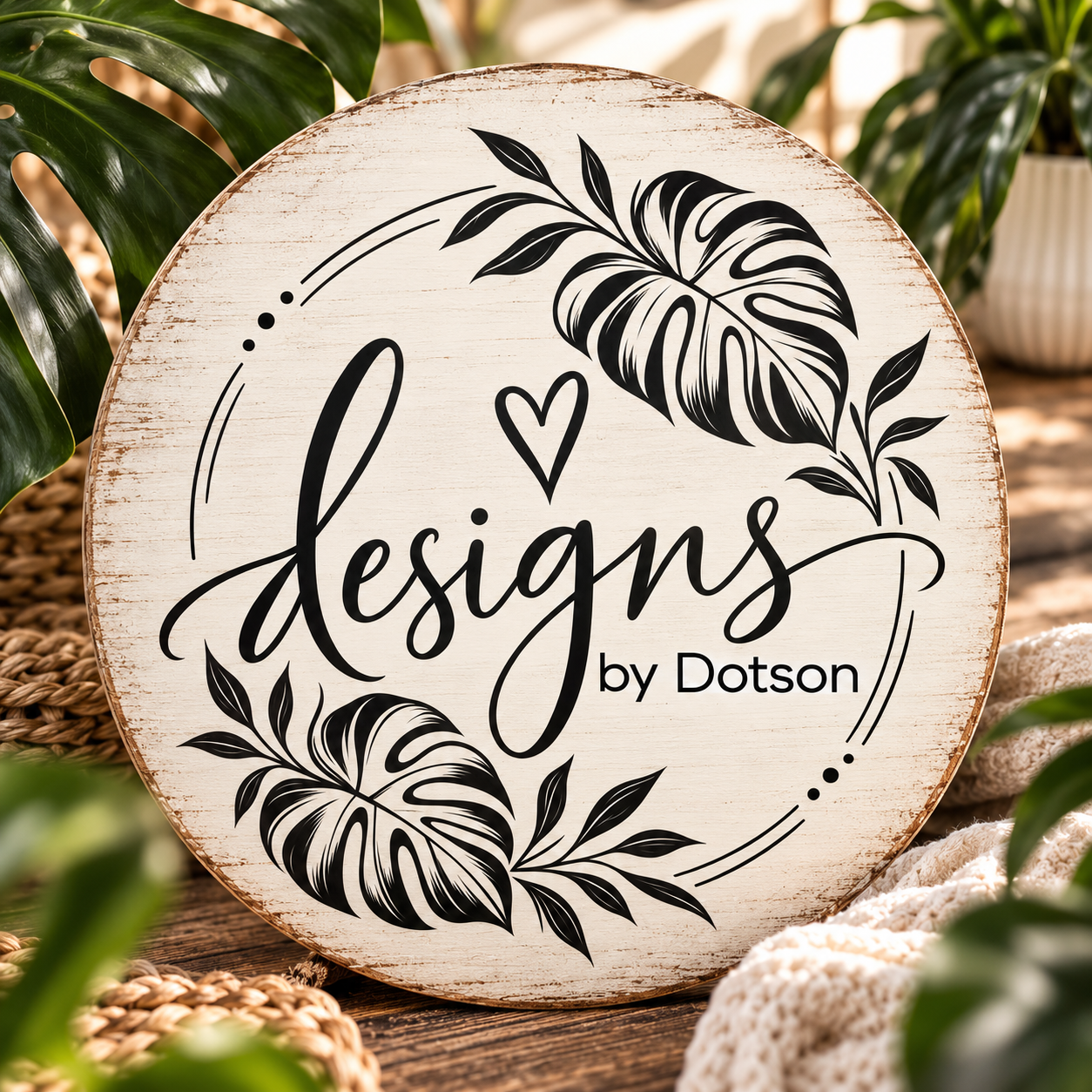 Designs by Dotson round botanical graphic